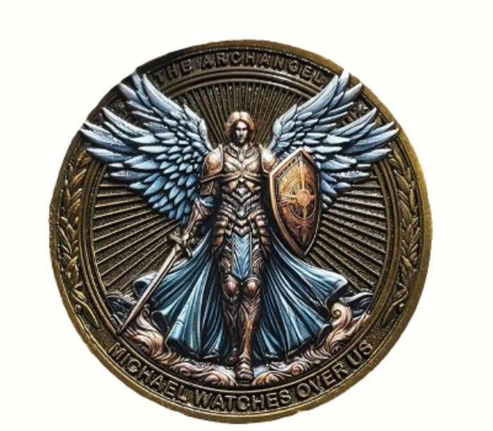 Winged Knight Armour Warrior Commemorative Coin Archangel Michael  ( 1 of 2 )