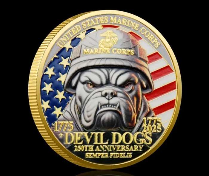 The Devil Dogs Anniversary Coin in Capsule  New
