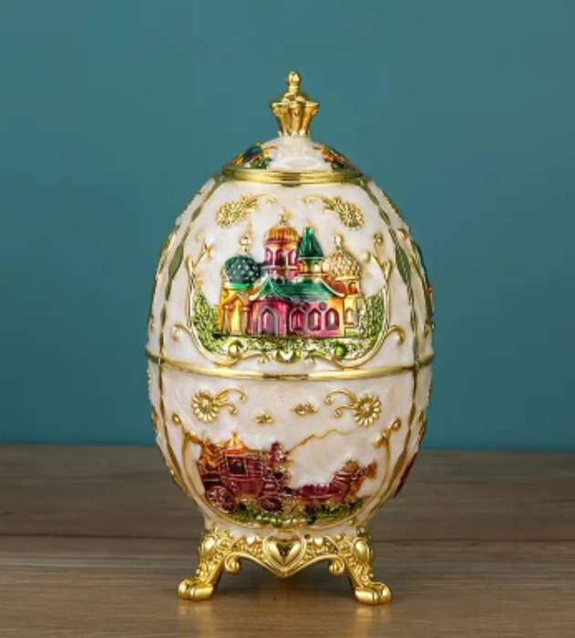 Elegant Luxury Automatic Toothpick Dispenser Earopean Stayle " GoldenWhite "Castle Crown