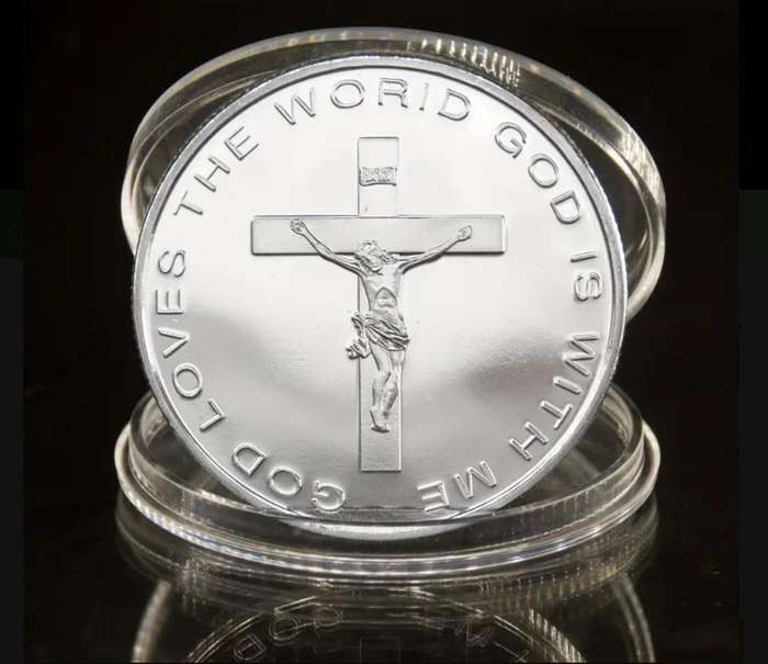 Three Dimensional Relief Coin " The Lord is my Shepherd. New in Capsule "$"