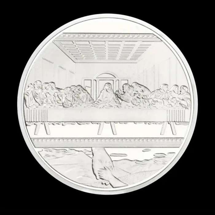 God love The World "EMMANUEL" Silvery Plated Commemorative Coin New in Capsule. "$"
