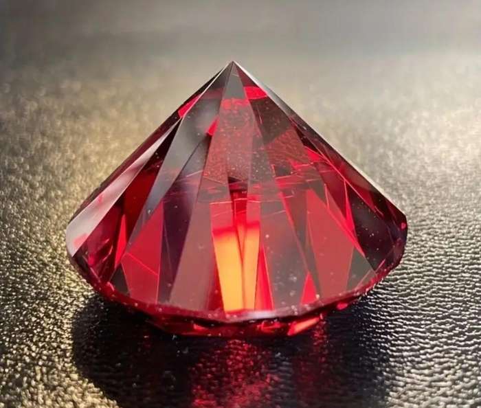6cm Large Crystal Rhinestone Diamond  "Red" Lovely, Excellent,in Box. Crystal "123- Grams".