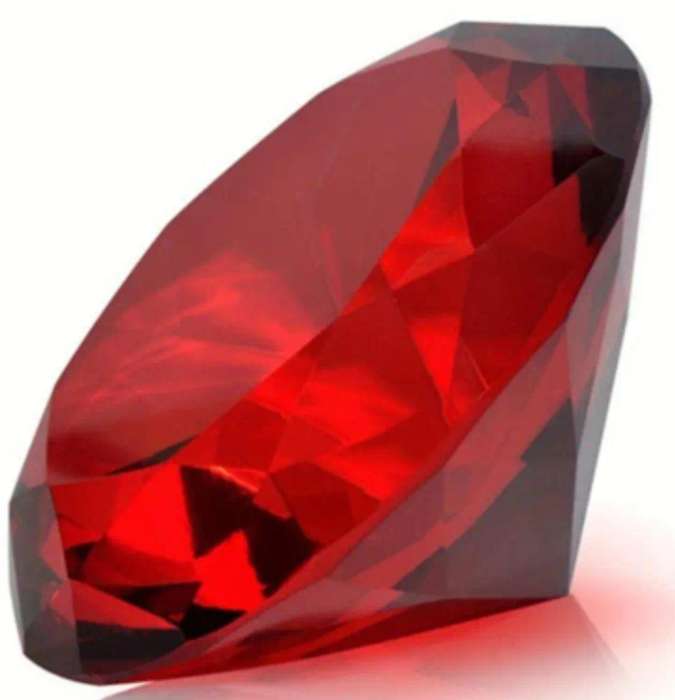 6cm Large Crystal Rhinestone Diamond  "Red" Lovely, Excellent,in Box. Crystal "123- Grams".