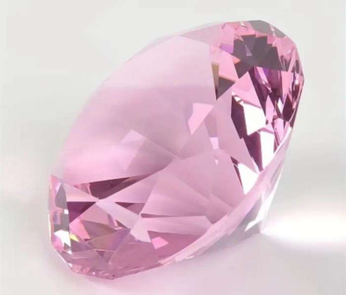 6cm Large Crystal Rhinestone Diamond  "Pink " Lovely, Excellent,in Box. Crystal "123- Grams."