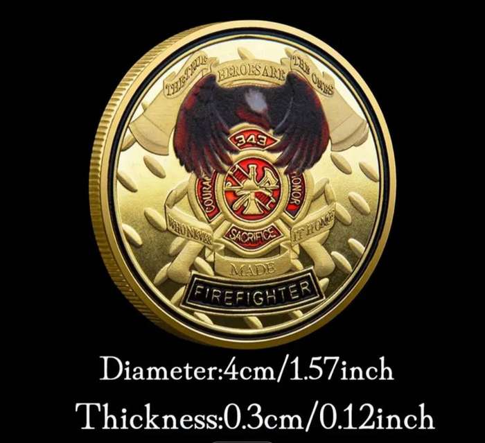 Firefighters Thanksgiving Prayer Challenge Commemorative Coin. New in Capsule.