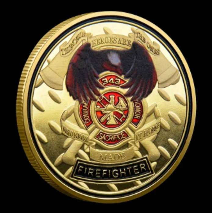 Firefighters Thanksgiving Prayer Challenge Commemorative Coin. New in Capsule.