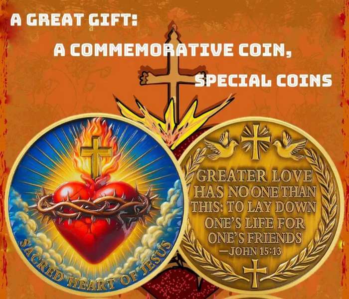 "SACRED HEART" Special Religious Commemorative Coin  " New in Capsule " A must have "