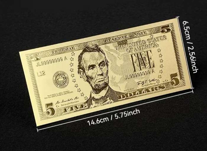 Golden Suit America 7 Golden Foil Banknote Set of 7 Notes  no2