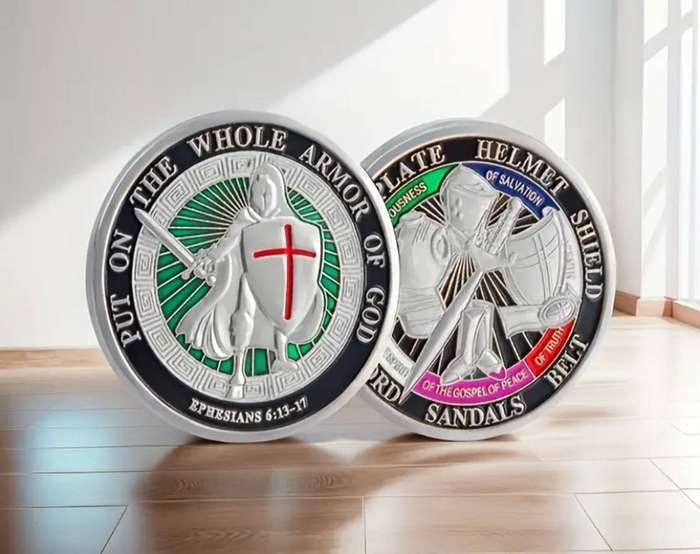 Put on the Whole Armor of God " Ephesians 6 13-17" Religious Commemorative Coin New in Capsul.e.