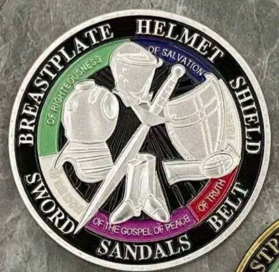 Put on the Whole Armor of God " Ephesians 6 13-17" Religious Commemorative Coin New in Capsul.e.