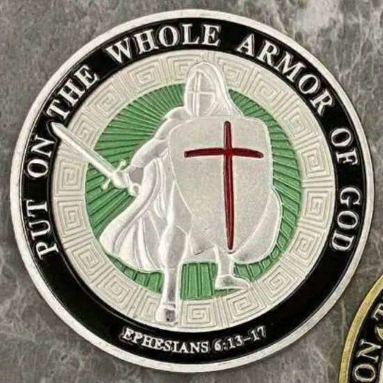 Put on the Whole Armor of God " Ephesians 6 13-17" Religious Commemorative Coin New in Capsul.e.
