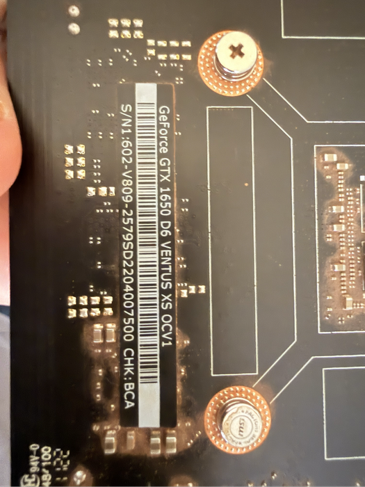 MSI GeForce GTX1650 D6 Ventus XS OC 4GB Graphics Card