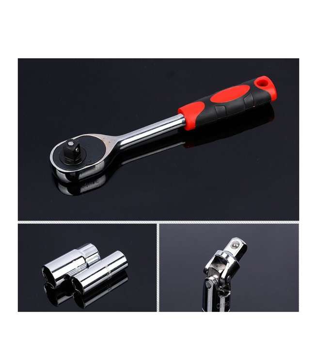 32-Piece 1/2" Drive Ratchet Socket Wrench Mechanics Tool Set