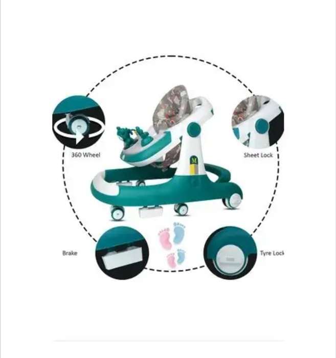 Baby's 4 in 1 Walker and Walking Ring - Turquoise