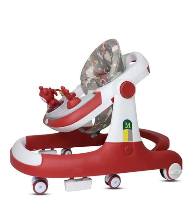 Baby's 4 in 1 Walker and Walking Ring - Reddish Pink Blush