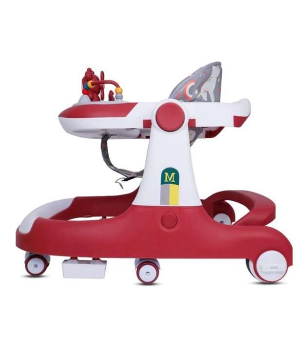 Baby's 4 in 1 Walker and Walking Ring - Reddish Pink Blush