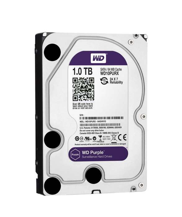 WESTERN DIGITAL WD Purple 5400RPM 64MB Cache 3.5" - 1TB
