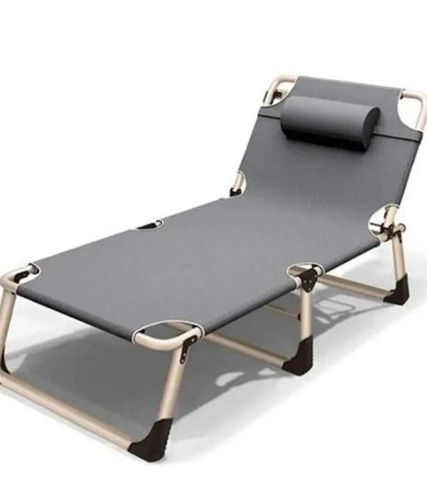 Fabric Folding Chair Grey