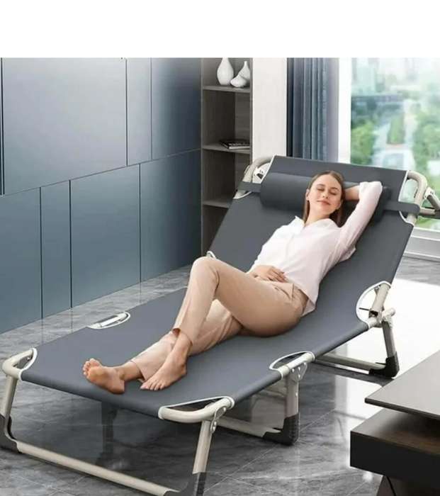 Fabric Folding Chair Grey