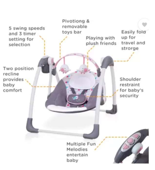 Mastela Deluxe Musical Portable Baby Swing