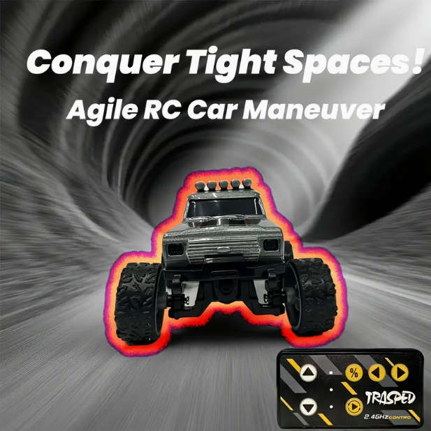 Remote Control 1:64 Scale Off-Road Truck with App & RC Controller - USB Rechargeable, Triple-Speed