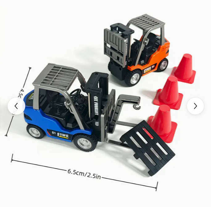 1:64 Alloy RC Forklift Toy Multifunctional Engineering Vehicle Lifting Function Mobile Phone APP