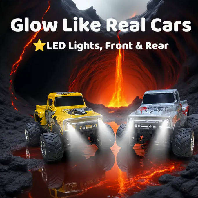 RC Mini Alloy Remote Control Car with Bull Head Design, with trailer 1:64 scale