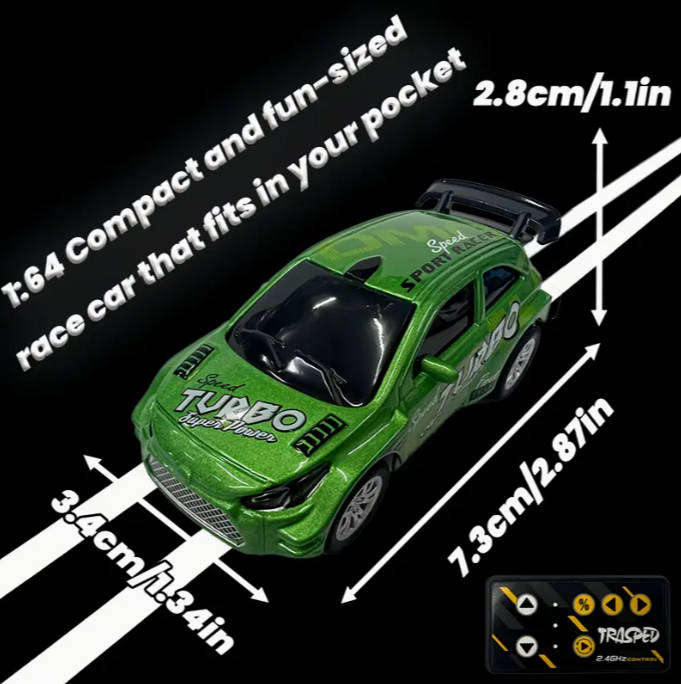 RC Car with APP Control & LED Lights - Crashproof Rechargeable Mini Racing Car for Boys, Multi Speed