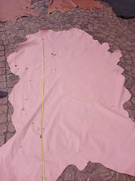 Pink leather skin hide