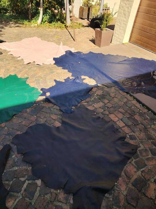11 leather cow hides
