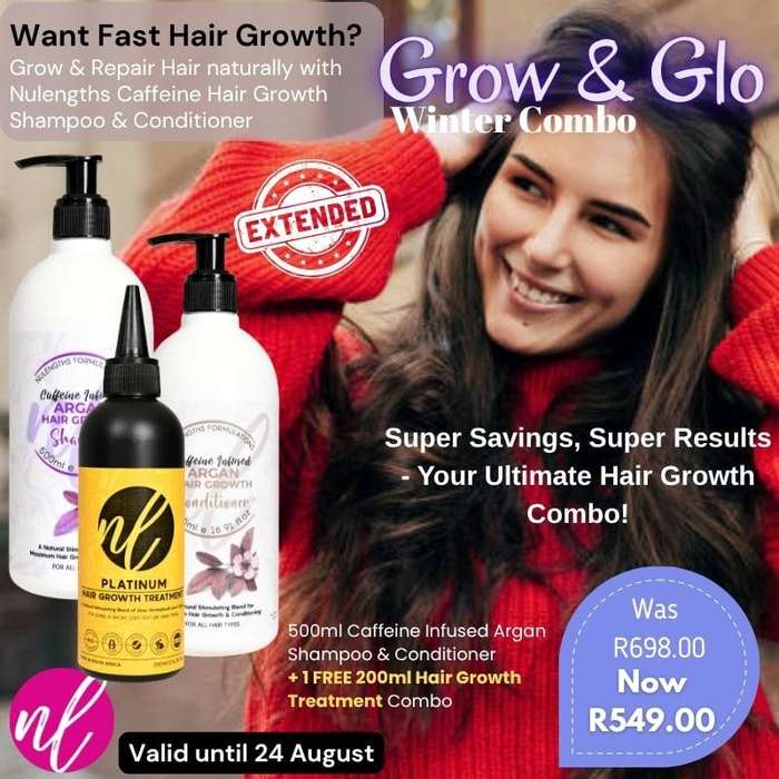 500ml Nulengths Caffeine Infused Shampoo & Conditioner