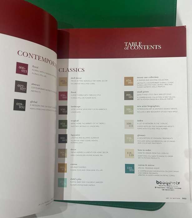 Art in Motion art catalog plus two art catalog supplements
