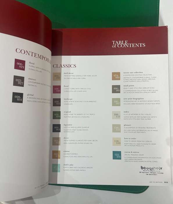 Art in Motion art catalog plus two art catalog supplements