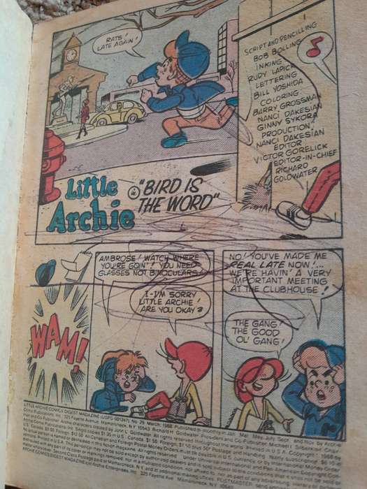 Harvey Classics Comics (Casper No.9 Richie Rich No.25) & Litte Archie No.29 (Small Size)