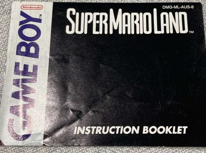 Vintage Nintendo Gameboy GB Super Mario Land Instruction Manual Only