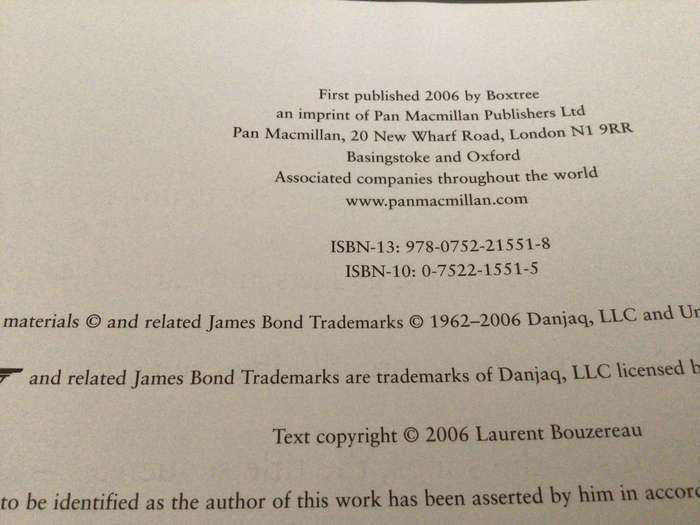 Hardcover Book THE ART OF BOND by Laurent Bouzereau