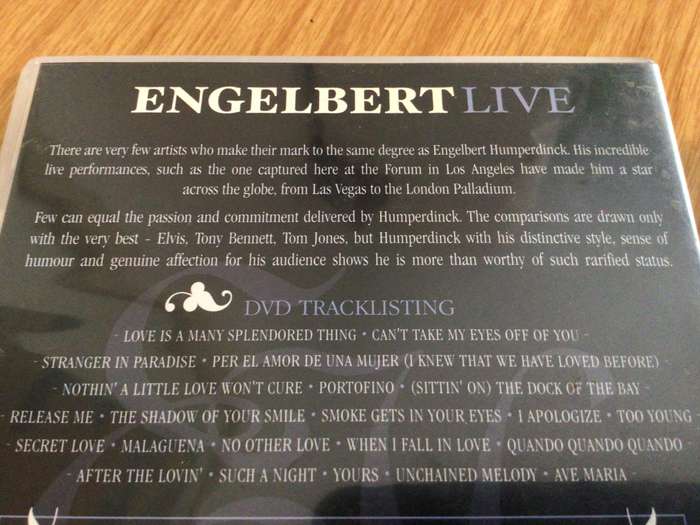Engelbert Humperdinck - Live CD and DVD Set Eagle Vision Import