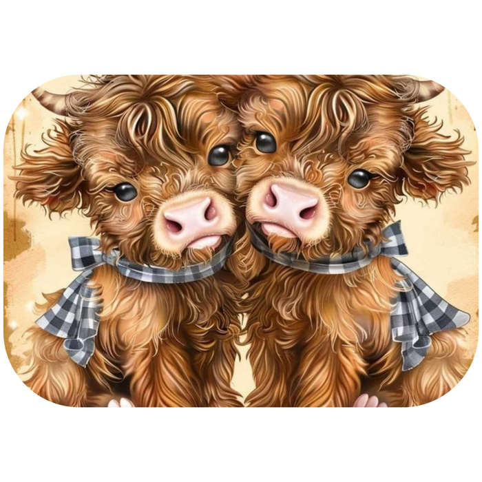 Printed Mouse Pad: Highland Cows