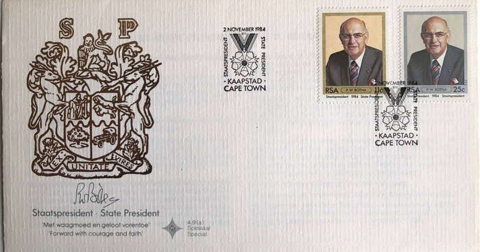 State President PW Botha - November 1984