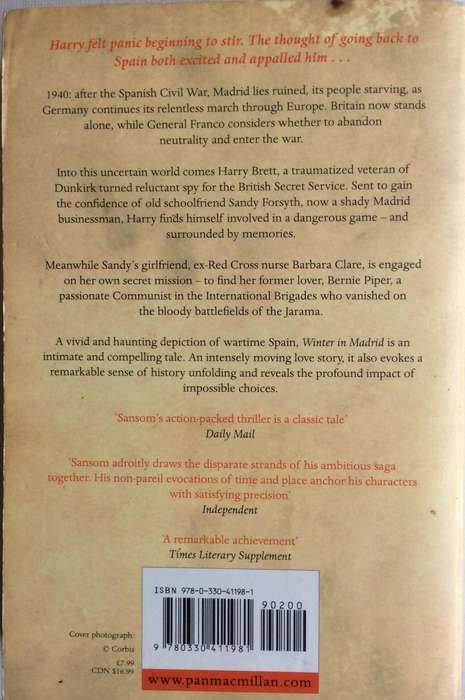 Winter in Madrid - C.J. Sansom