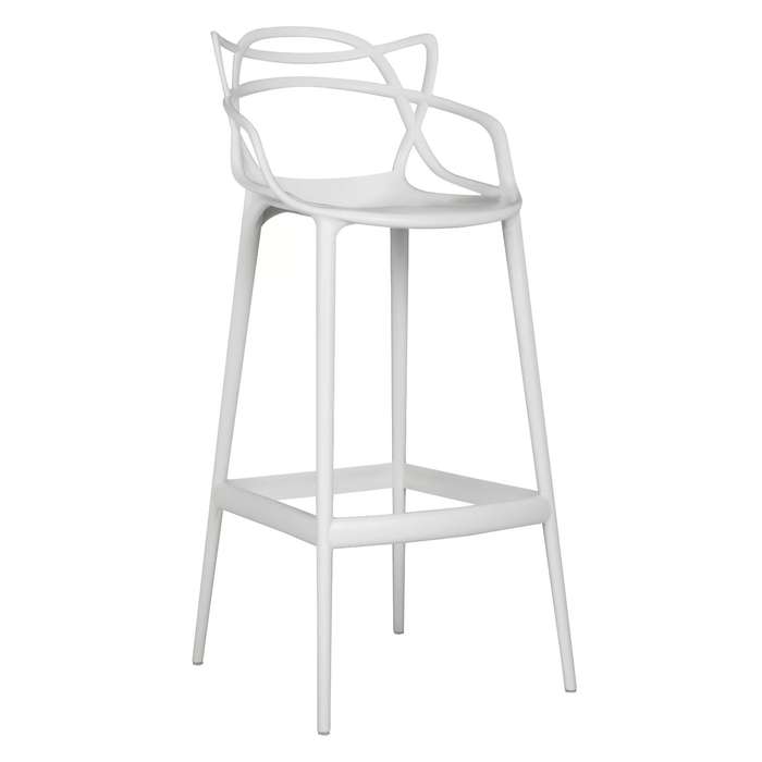 Modern Counter Bar Stool: White