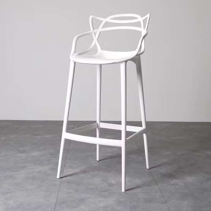 Modern Counter Bar Stool: White