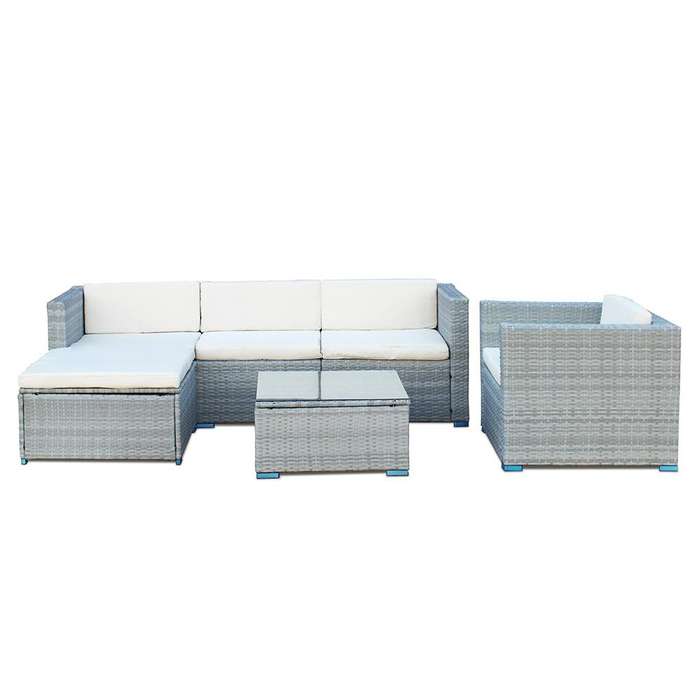Alvio Rattan Set 5-Seater  Comfortable Outdoor Elegance