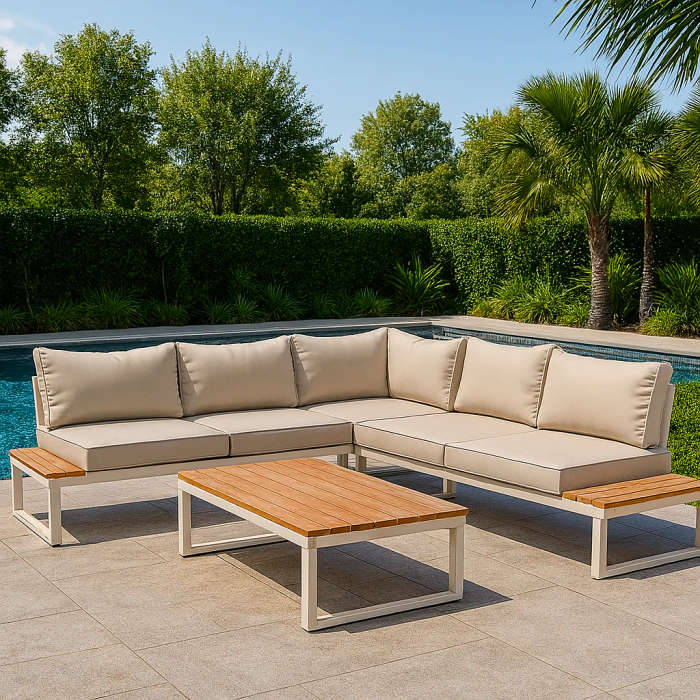 SandyHaven Luxe Beige Patio Set