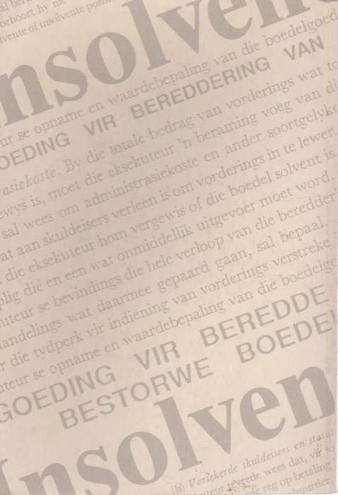 Bereddering van insolvente boedels - C.R. Graham, W. Abrie, R.G. Evans & B.H. Swart