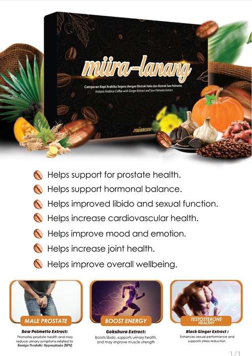 Miira Lanang For Prostate Health, Sexual function, Joint health (Men Only)