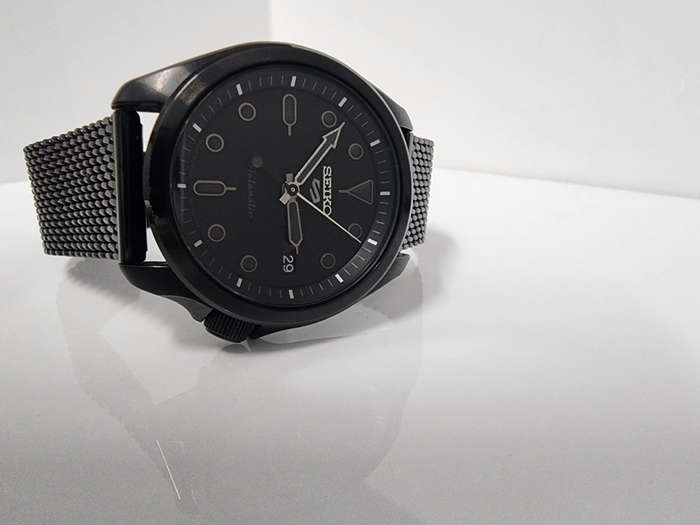 Seiko 5 Sports Automatic Black Dial Men's Watch preowned