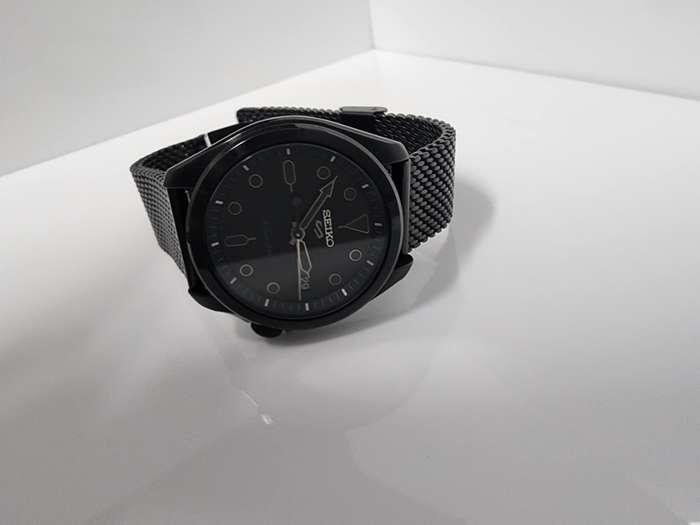 Seiko 5 Sports Automatic Black Dial Men's Watch preowned