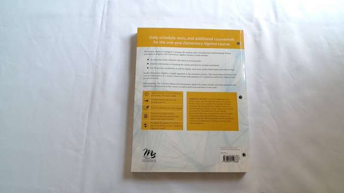 Elementary Algebra Teacher Guide 9th -12th Grade