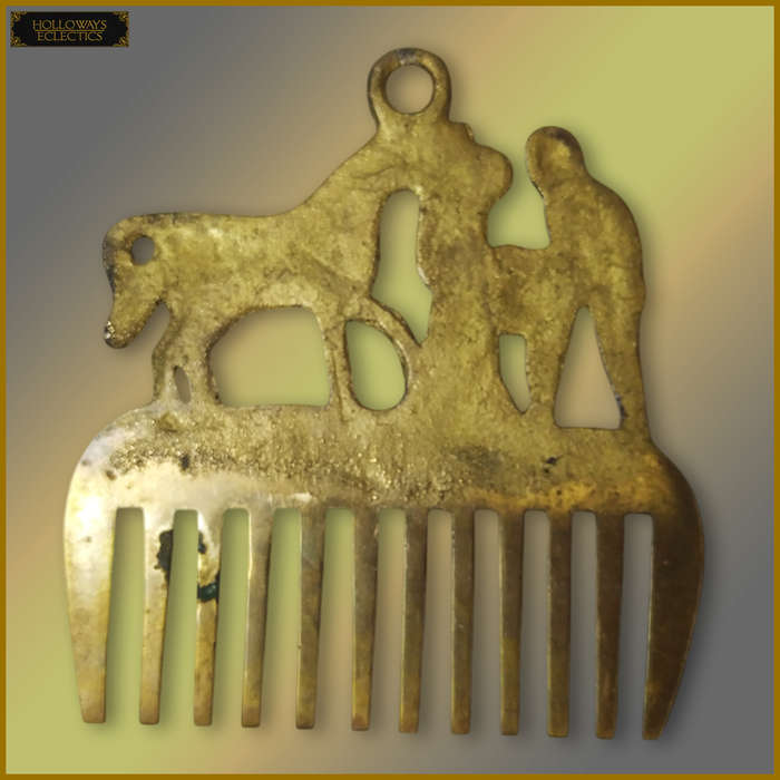 Vintage Brass Horse Grooming Comb